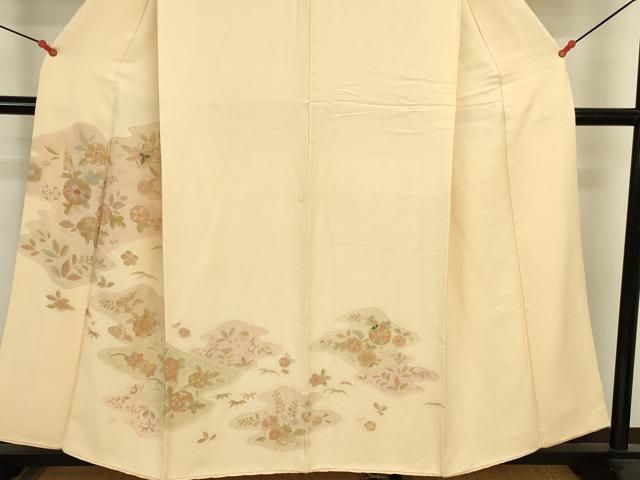 平和屋着物●訪問着 螺鈿 地紋起こし 草花 金彩 正絹 逸品 DABK2971op