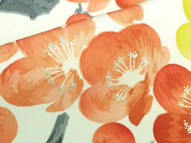 平和屋着物●訪問着 手描き 枝梅 暈し染め 金彩 正絹 逸品 DABK2985op