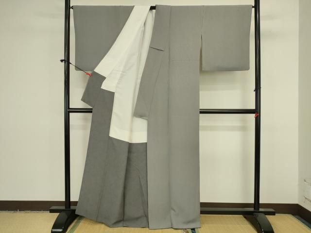 平和屋着物●江戸小紋 万筋 羊羹色×白練色 正絹 逸品 DABK2989op