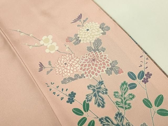 平和屋着物●訪問着 友禅 草花 暈し染め 正絹 逸品 未使用 DABK2993op
