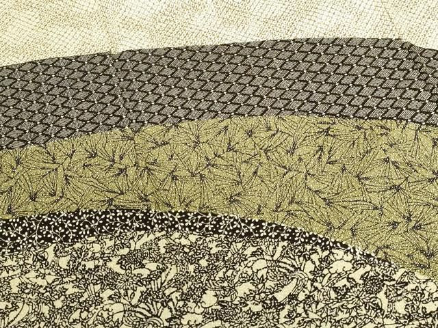 平和屋着物●訪問着 型染 草花 正絹 逸品 DABK2994op