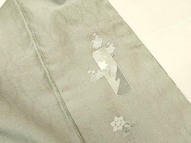 平和屋着物●豪華色留袖 作家物 駒刺繍 短冊花文 金彩 正絹 逸品 未使用 DABK2997op