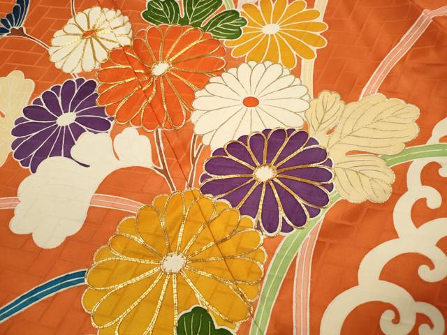平和屋着物■豪華振袖 駒刺繍 立波草花文 金彩 正絹 逸品 DABK3010qa