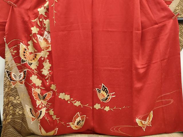 平和屋着物■豪華振袖 花蝶文 金彩 正絹 逸品 DABK3025qa