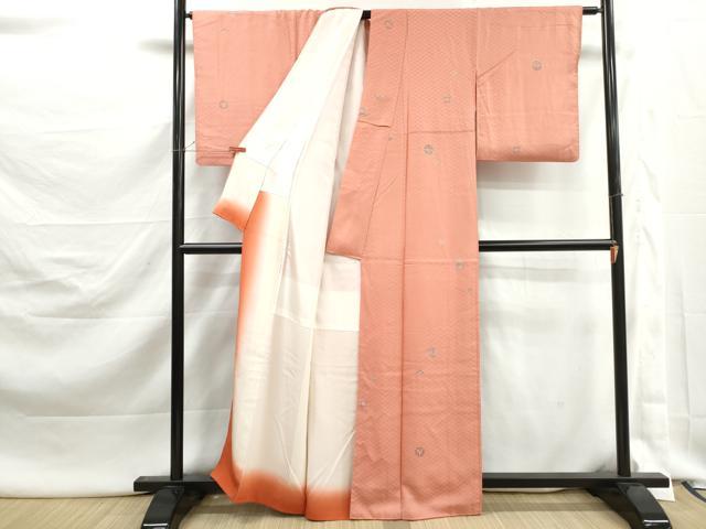 平和屋着物■上質な小紋 花丸文 金彩 正絹 逸品 DABK3066qa