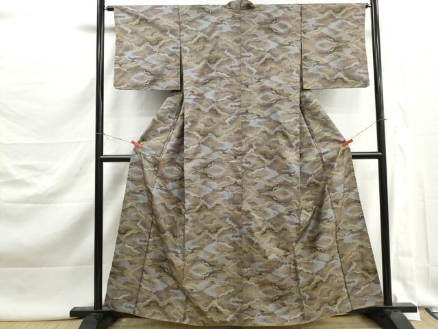 平和屋着物■本場大島紬 7マルキ 重ね雲文 正絹 逸品 DABK3072qa
