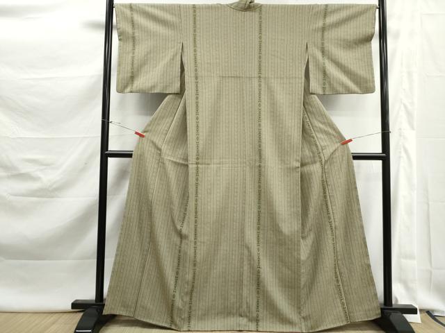 平和屋着物■上質な小紋 抽象間道 正絹 逸品 DABK3088qa