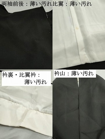 平和屋着物■豪華黒留袖 駒刺繍 飛鶴花文 金彩 正絹 逸品 DABK3095qa