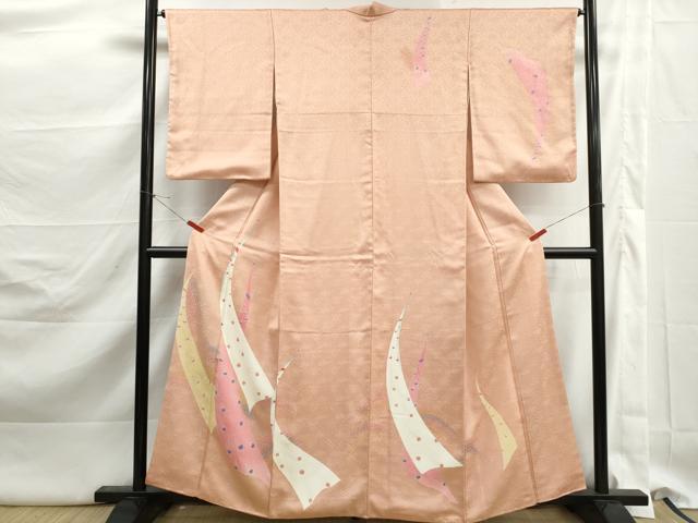 平和屋着物■訪問着 孔雀文 暈し染め 正絹 逸品 DABK3101qa