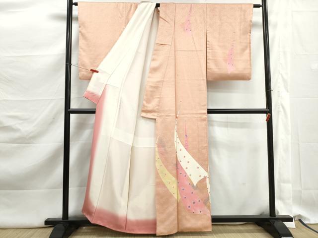 平和屋着物■訪問着 孔雀文 暈し染め 正絹 逸品 DABK3101qa