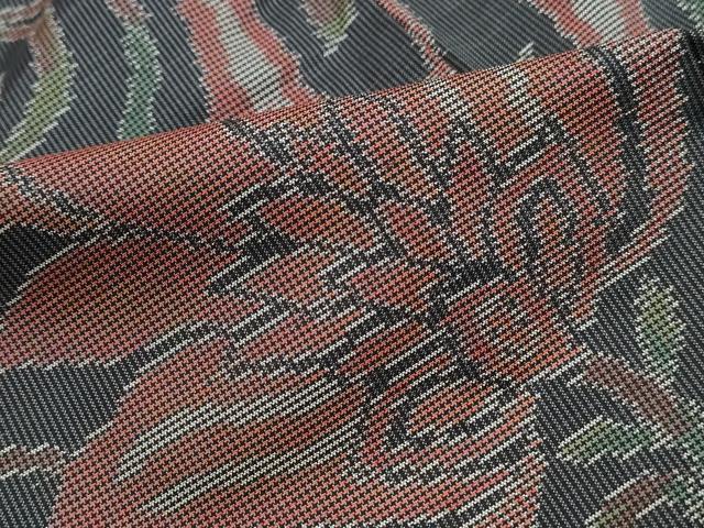 平和屋着物■本場大島紬 7マルキ 更紗花唐草文 正絹 逸品 DABK3104qa