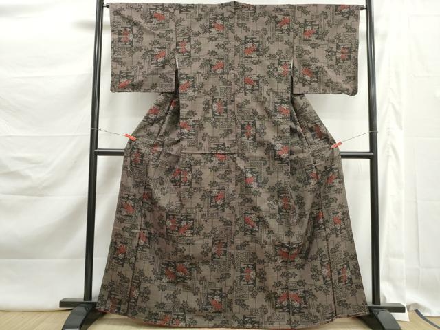 平和屋着物■本場大島紬 7マルキ 短冊花文 正絹 逸品 未使用 DABK3119qa
