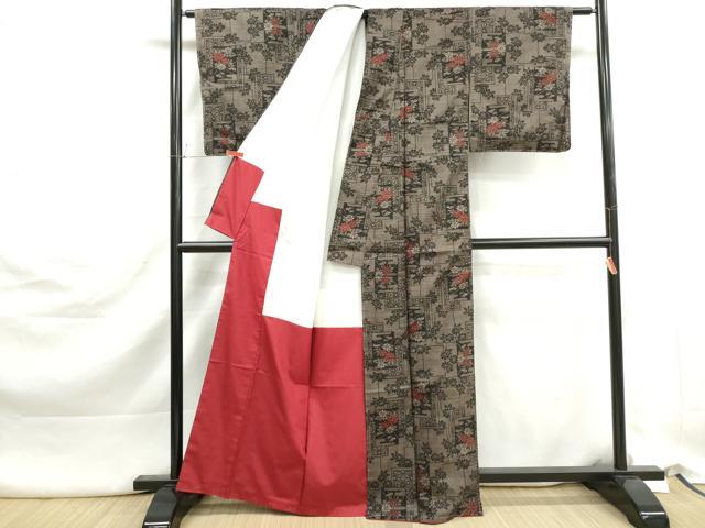 平和屋着物■本場大島紬 7マルキ 短冊花文 正絹 逸品 未使用 DABK3119qa