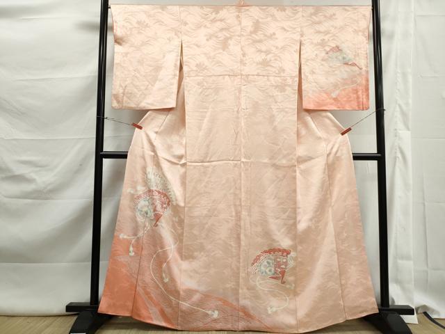 平和屋着物■訪問着 扇面貝桶花文 暈し染め 金銀彩 やまと誂製 正絹 逸品 DABK3120qa
