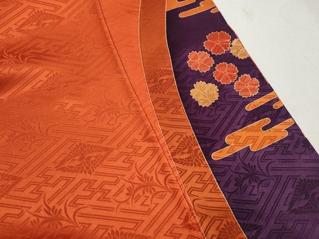 平和屋着物■豪華振袖 刺繍 渡橋扇面花文 金彩 正絹 逸品 DABK3140qa