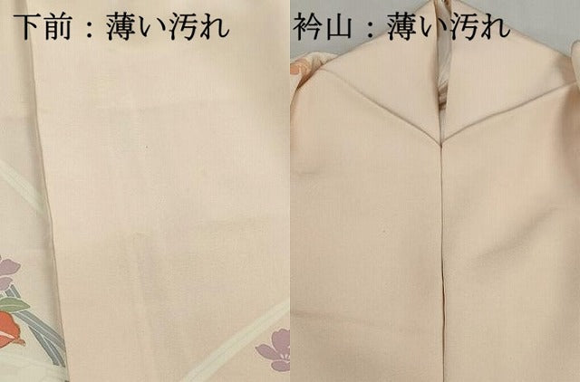 平和屋着物■訪問着 駒刺繍 草花文 暈し染め 金彩 正絹 逸品 DABK3153qa