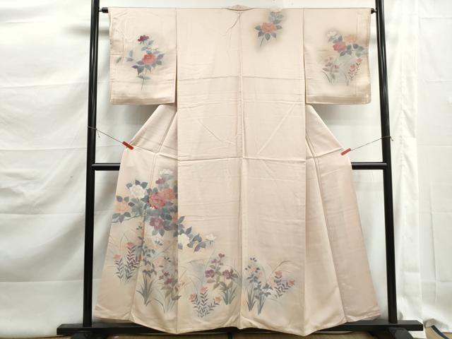 平和屋着物■訪問着 刺繍 枝花文 暈し染め 正絹 逸品 DABK3177qa