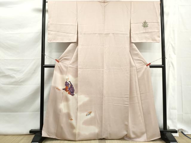 平和屋着物■訪問着 人物文 能 暈し染め 金彩 正絹 逸品 DABK3187qa