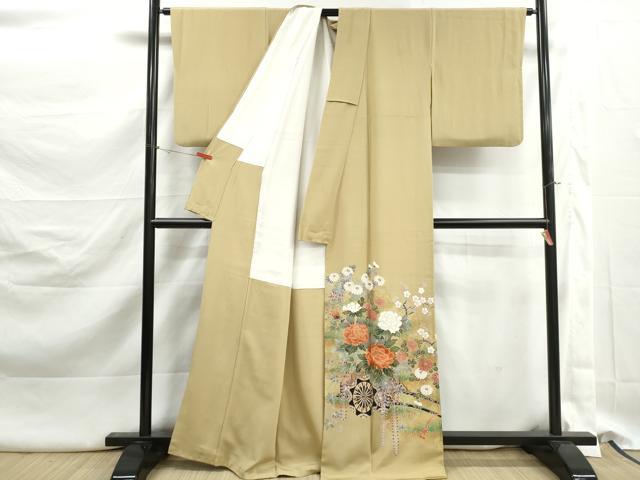 平和屋着物■豪華色留袖 作家物 駒刺繍 花車文 金彩 正絹 逸品 DABK3189qa
