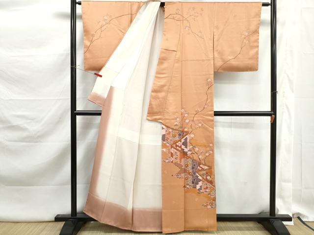 平和屋着物■訪問着 風景花文 暈し染め 金彩 正絹 逸品 DABK3200qa