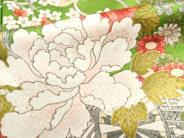 平和屋着物■豪華振袖 花車文 金彩 正絹 逸品 DABK3214qa
