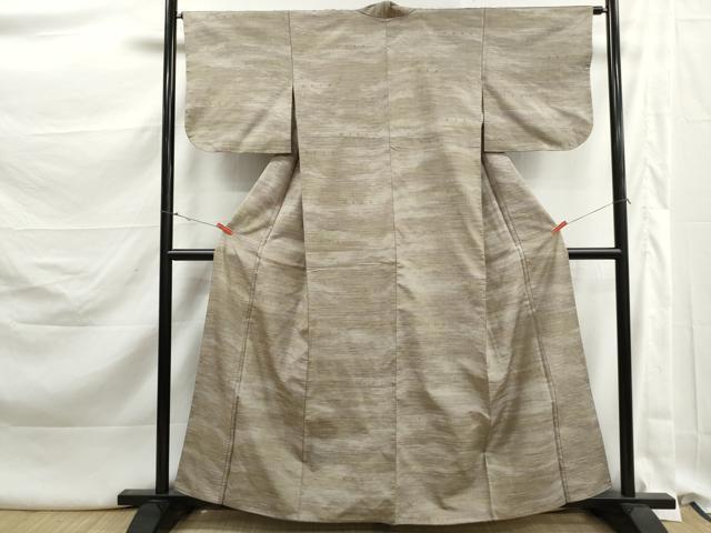 平和屋着物■上質な紬 横段文 正絹 逸品 DABK3222qa