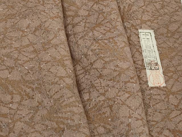 平和屋着物■上質な小紋 作家物 草葉文 正絹 逸品 DABK3228qa