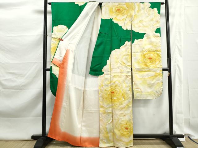 平和屋着物■豪華振袖 駒刺繍 花尽くし 牡丹 金彩 正絹 逸品 DABK3270qa