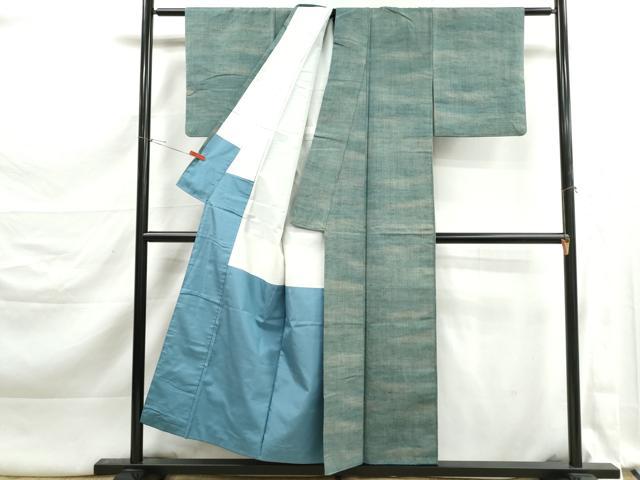 平和屋着物■上質な紬 霞文 暈し染め 正絹 逸品 DABK3318qa
