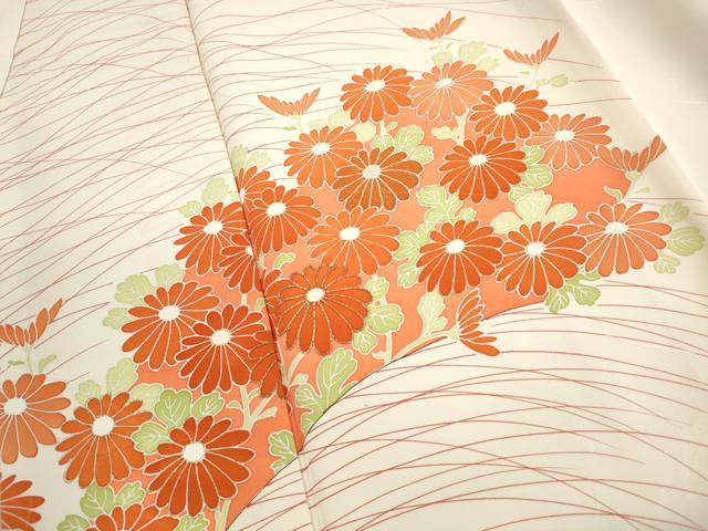 平和屋着物■訪問着 駒刺繍 草花文 金彩 正絹 逸品 DABK3407qa