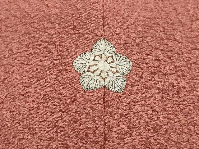 平和屋着物■中国三大刺繍 スワトウ刺繍 汕頭刺繍 色留袖 地紋花鳥文 退紅色 正絹 逸品 DABK3426qa