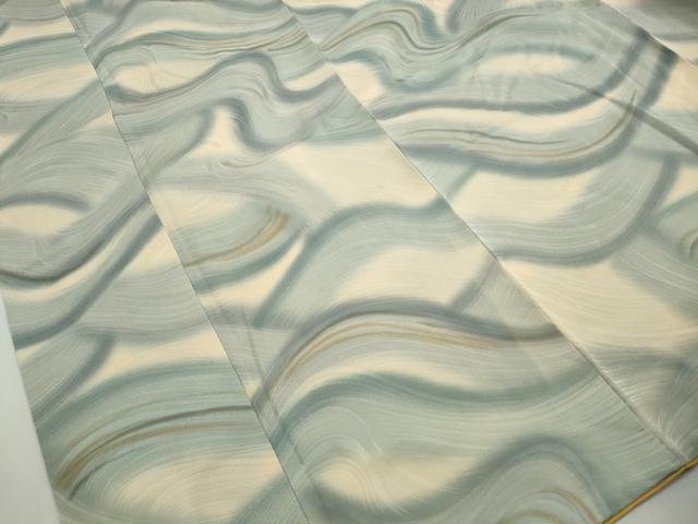 平和屋着物■上質な小紋 地紋起こし 流水文 暈し染め 正絹 逸品 DABK3431qa