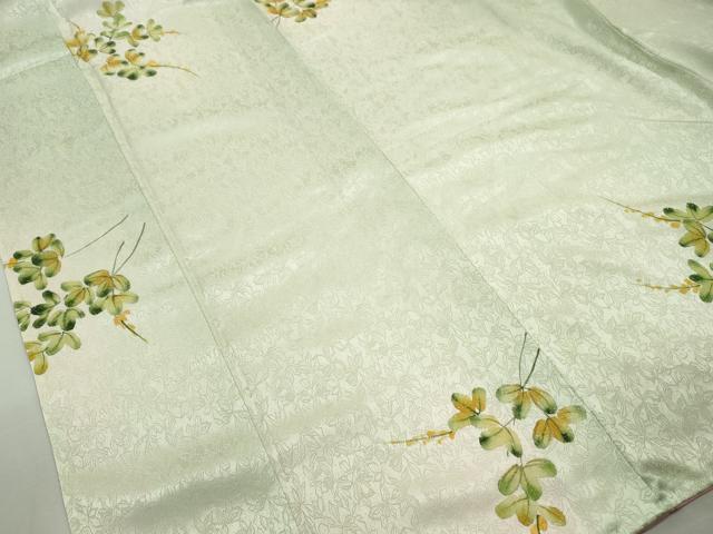 平和屋着物■上質な小紋 枝葉文 暈し染め 正絹 逸品 DABK3458qa