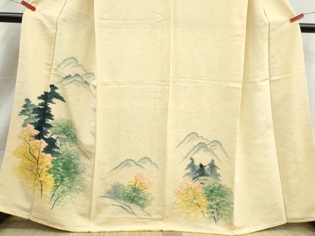 平和屋着物■訪問着 風景樹林文 正絹 逸品 DABK3463qa