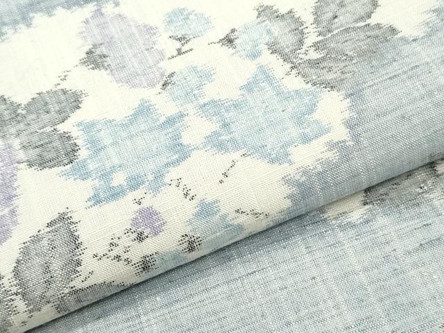 平和屋着物▼紬 反物 着尺 草花文 三越扱い 逸品 未使用 DABK3542zy