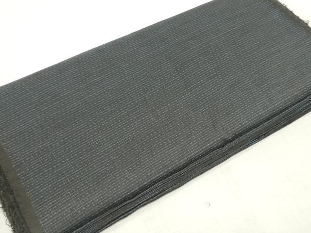 平和屋着物▼男性 本場大島紬 反物 着尺 格子 穂積タカ作 証紙付き 逸品 未使用 DABK3745zy