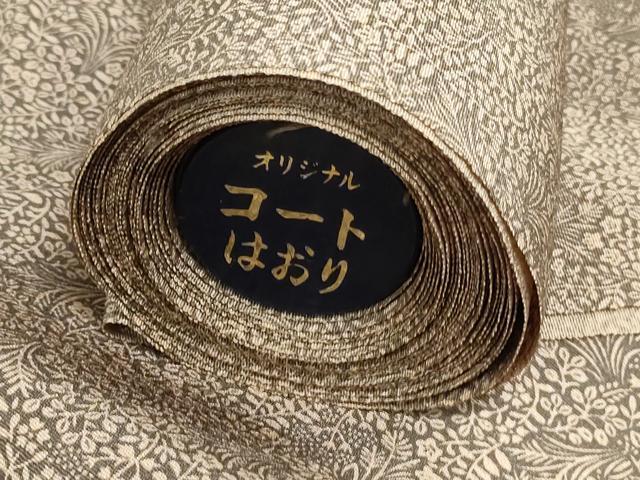 平和屋着物▼羽織・コート 反物 羽尺 草花文 逸品 未使用 DABK3857zy