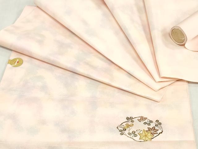 平和屋着物▼西陣 名古屋帯 帯反物 ワンポイント螺鈿 霞文 証紙付き 逸品 未使用 DABK3865zy