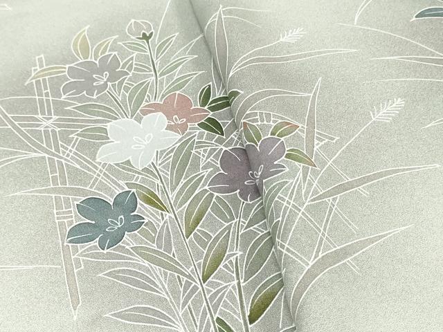 平和屋着物▼付下げ 反物 着尺 草花文 暈し染め 逸品 未使用 DABK3989zy