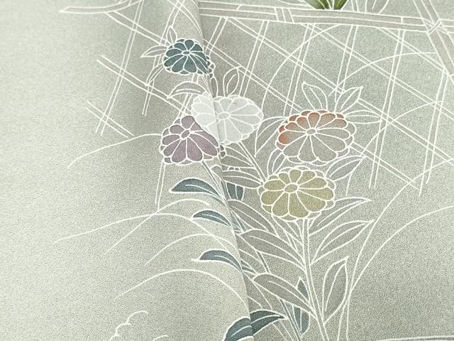 平和屋着物▼付下げ 反物 着尺 草花文 暈し染め 逸品 未使用 DABK3989zy