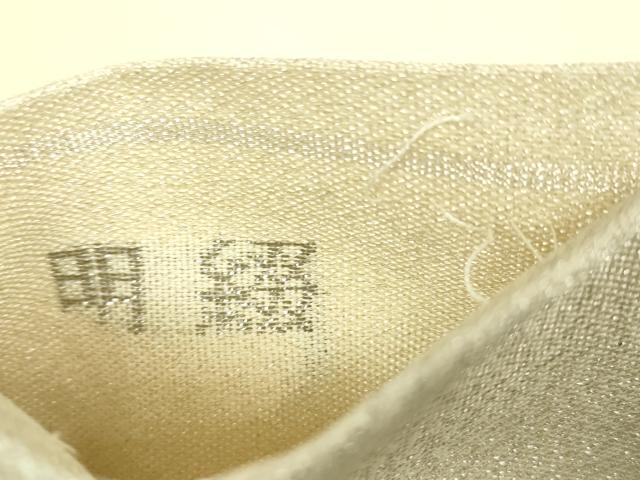平和屋着物▼太鼓柄袋帯 明綴 群鶴 金銀糸 正絹 逸品 DABK4218az