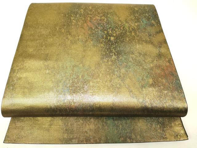 平和屋着物▼六通柄袋帯 霞文 引箔 正絹 逸品 DABK4311az