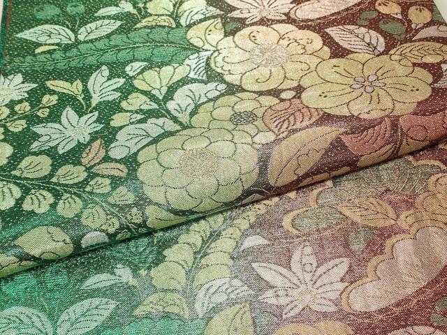 平和屋着物▼六通柄袋帯 辻が花 金糸 正絹 逸品 DABK4414az