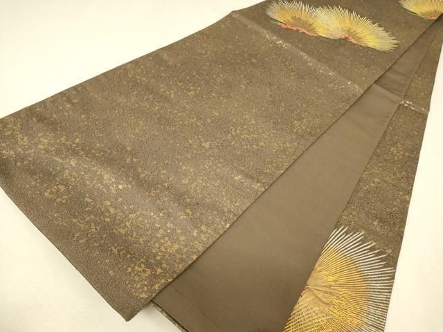 平和屋着物▼両面 六通柄袋帯 織繍遺賓 老松文 金銀糸 正絹 逸品 DABK4487az