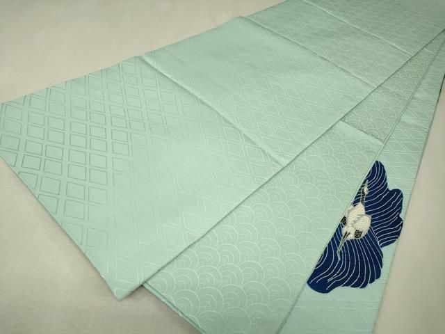 平和屋着物▼中国三大刺繍 相良刺繍 太鼓柄袋帯 飛鶴流水文 正絹 逸品 DABK4600az