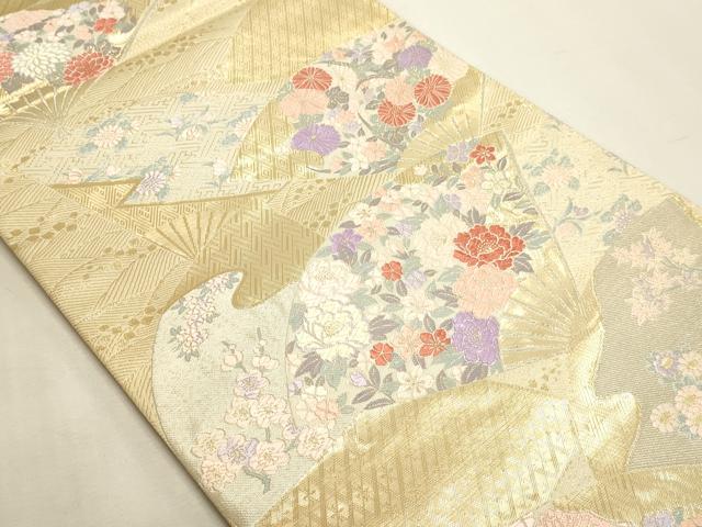 平和屋本店▼六通柄袋帯 唐織 王朝佐賀 本金箔24K 正絹 逸品 DABK5525sf