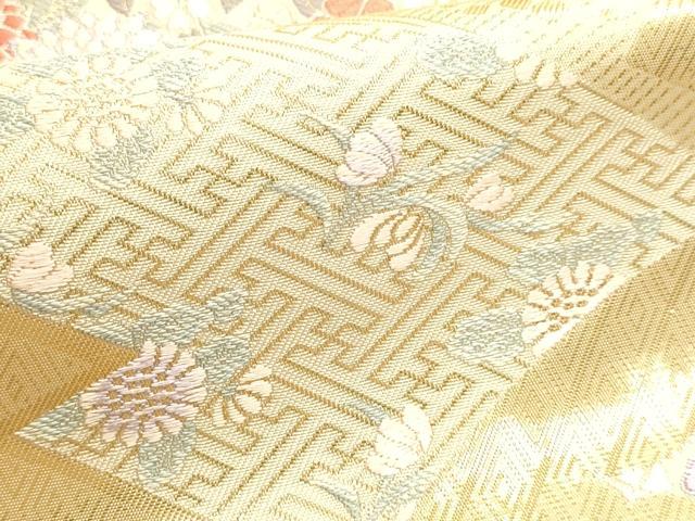 平和屋本店▼六通柄袋帯 唐織 王朝佐賀 本金箔24K 正絹 逸品 DABK5525sf