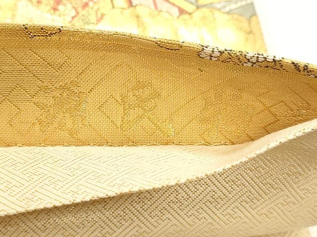 平和屋本店▼六通柄袋帯 京三景 源氏物語 本金箔 正絹 逸品 DABK5530sf