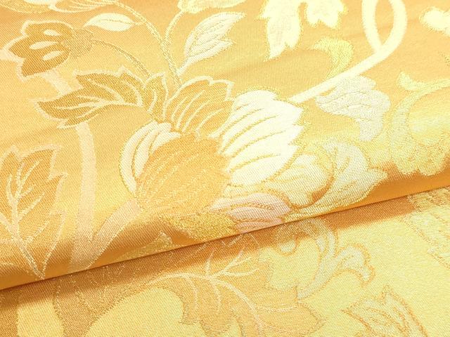 平和屋本店▼六通柄袋帯 更紗花文 本金箔 正絹 逸品 DABK5594sf