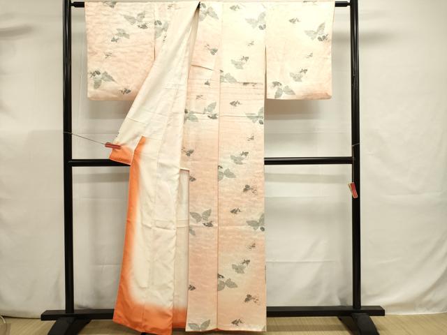 平和屋着物■上質な小紋 舞蝶文 暈し染め 金彩 正絹 逸品 DABK5656sf